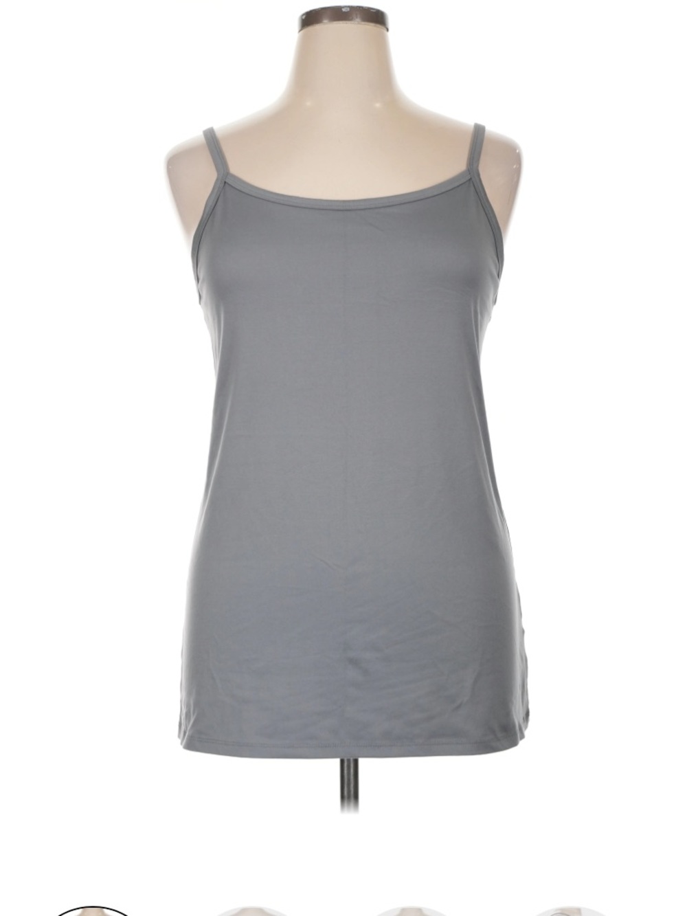 Terra & Sky Light Gray Spaghetti Strap Tank